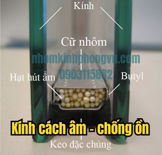 kính cách âm - kính chống ồn cấu tạo