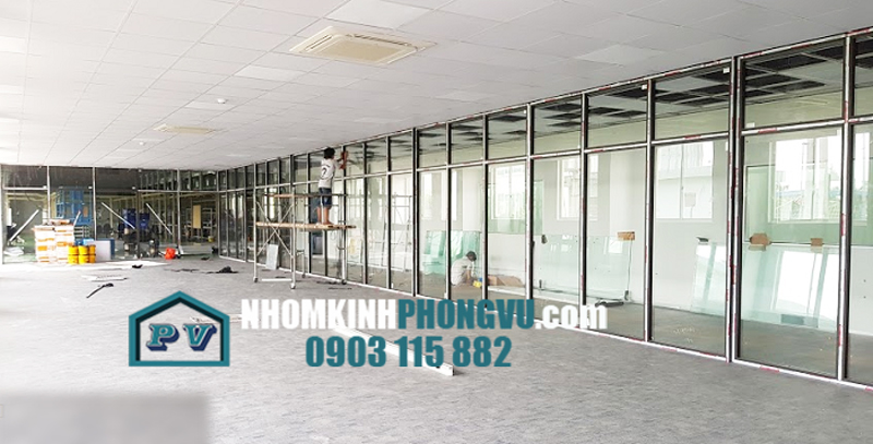 thi công vách nhôm kính xingfa nhà xưởng tại quận 12 tphcm