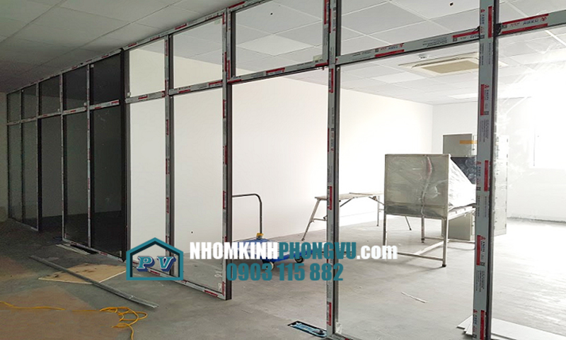 thi công vách nhôm kính xingfa nhà xưởng tại quận 12 tphcm