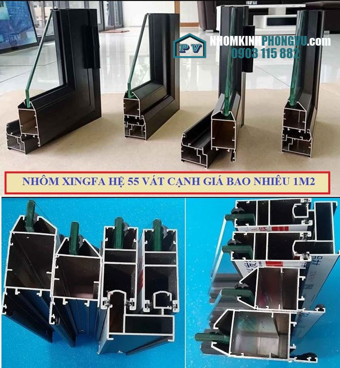 giá cửa nhôm xingfa hệ 55