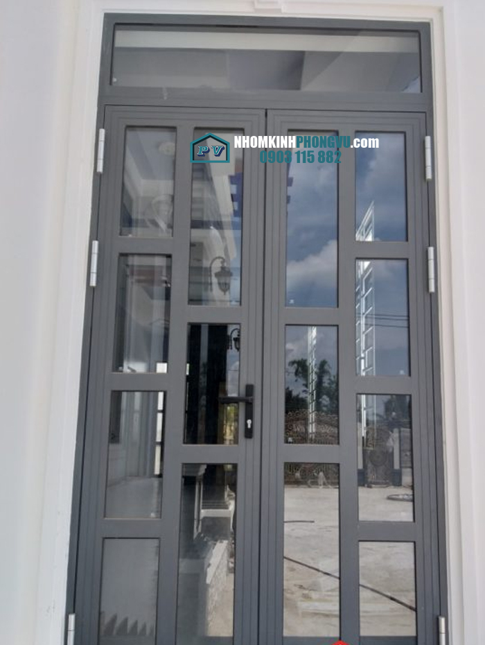 mẫu cửa đi nhôm xingfa 2 cánh