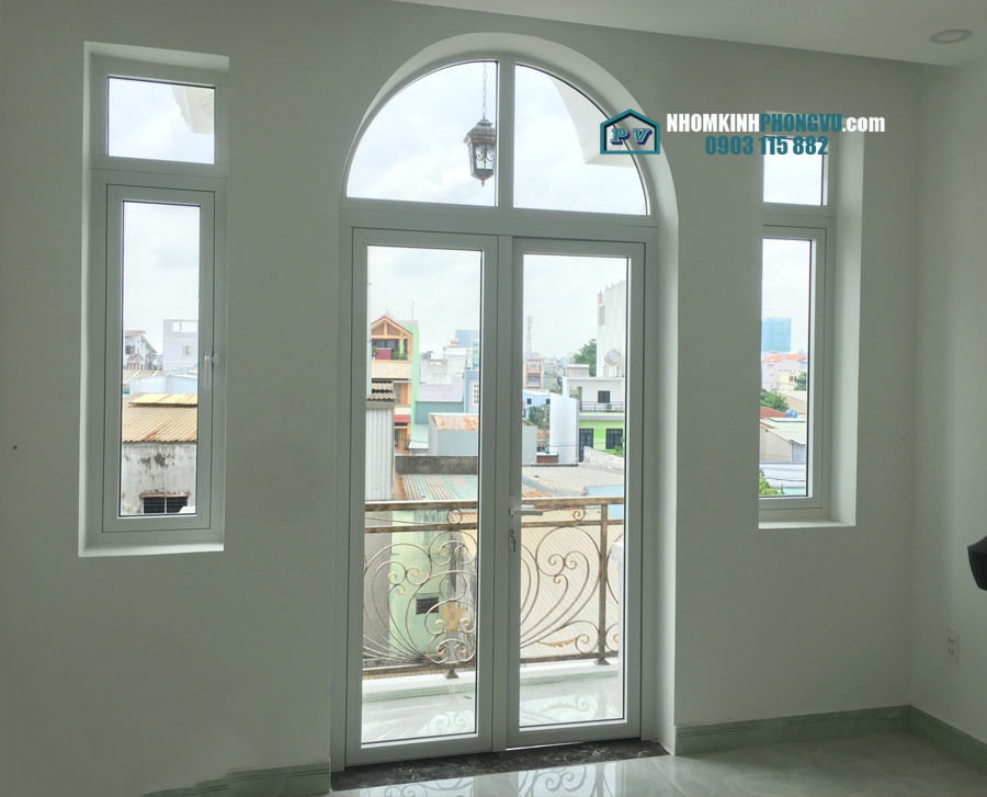 mẫu cửa đi nhôm xingfa 2 cánh