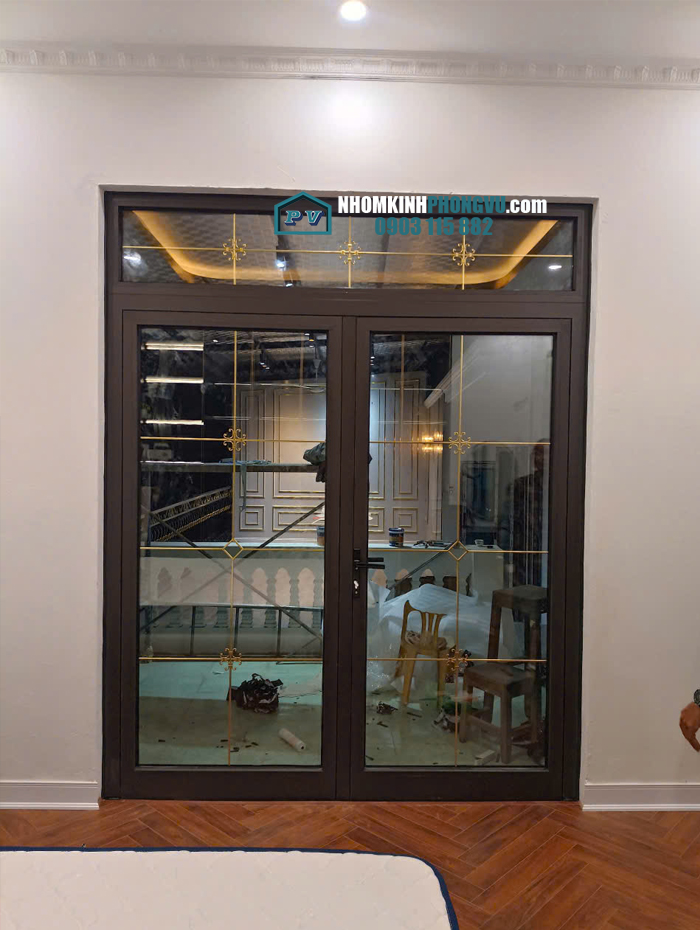 mẫu cửa đi nhôm xingfa 2 cánh