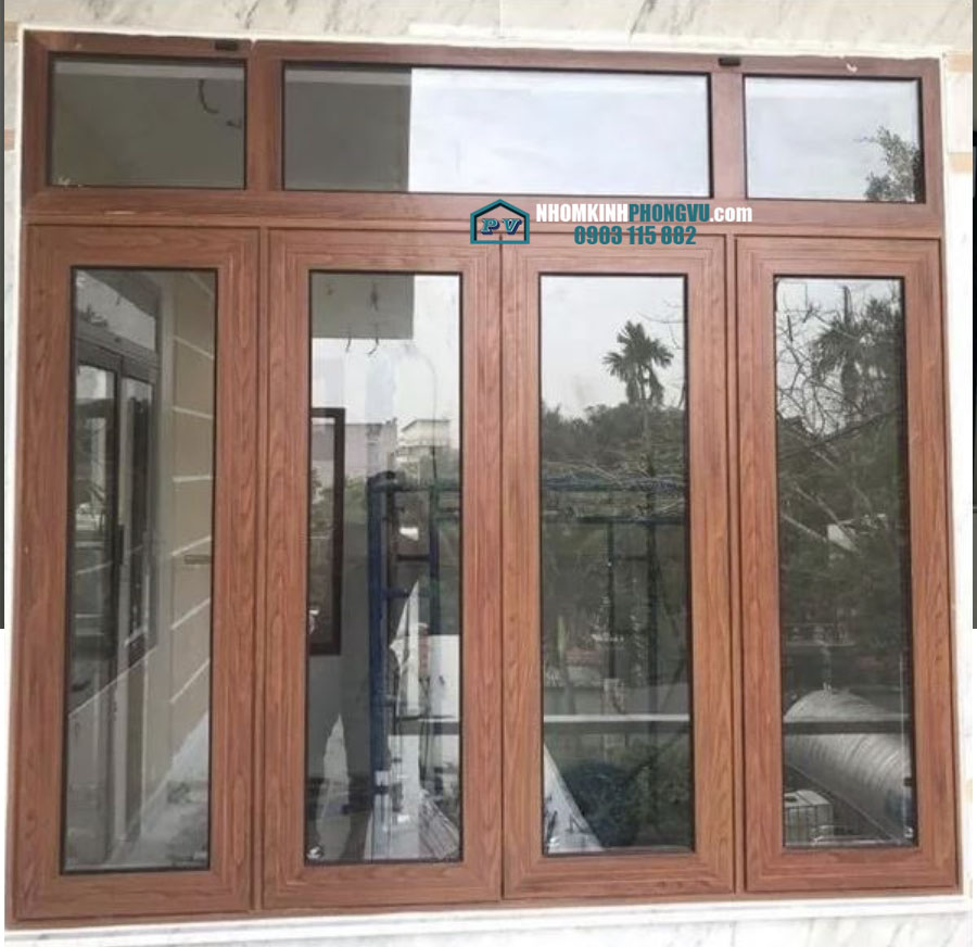 báo giá 93+ mẫu cửa nhôm kính xingfa giả gỗ