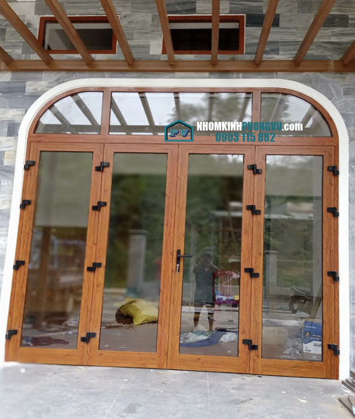 báo giá 93+ mẫu cửa nhôm kính xingfa giả gỗ
