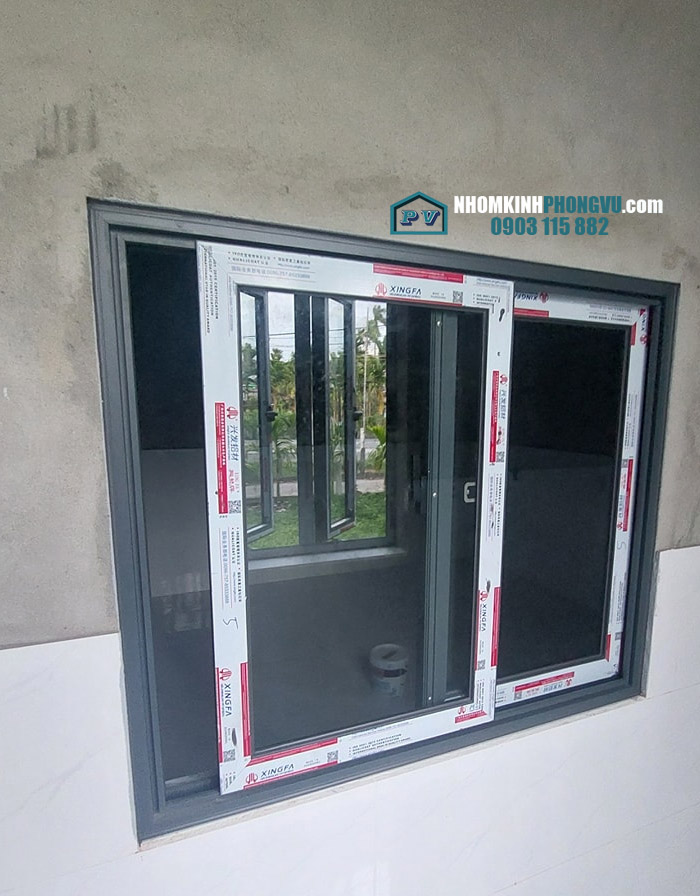 Mẫu cửa sổ nhôm xingfa 2 cánh
