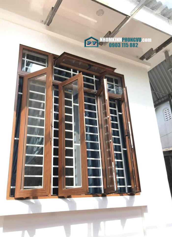 mẫu cửa sổ nhôm xingfa 4 cánh