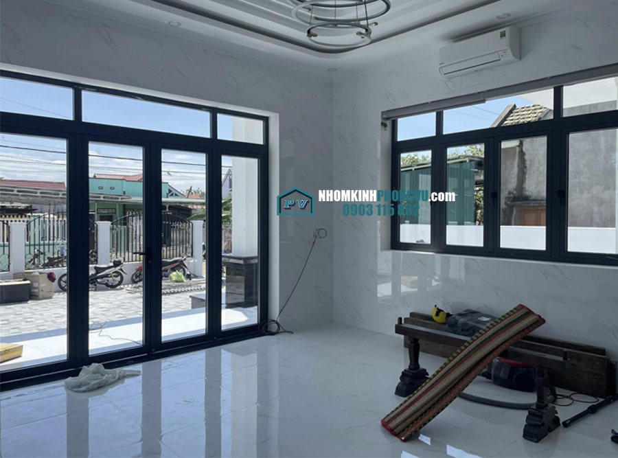 mẫu cửa sổ nhôm xingfa 4 cánh