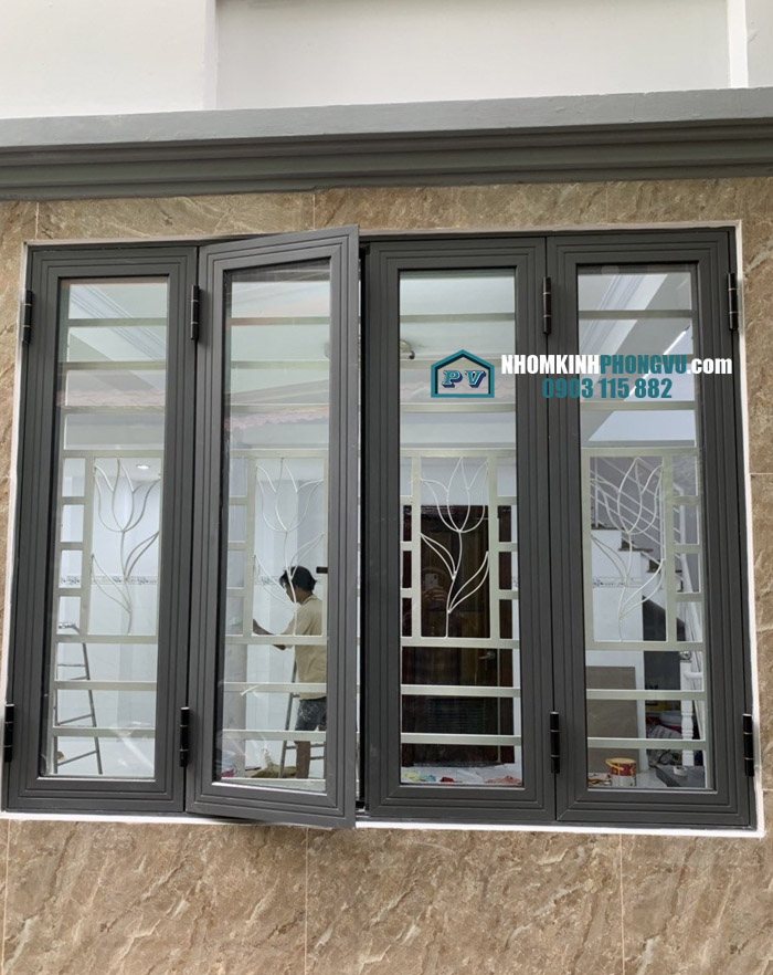 mẫu cửa sổ nhôm xingfa 4 cánh