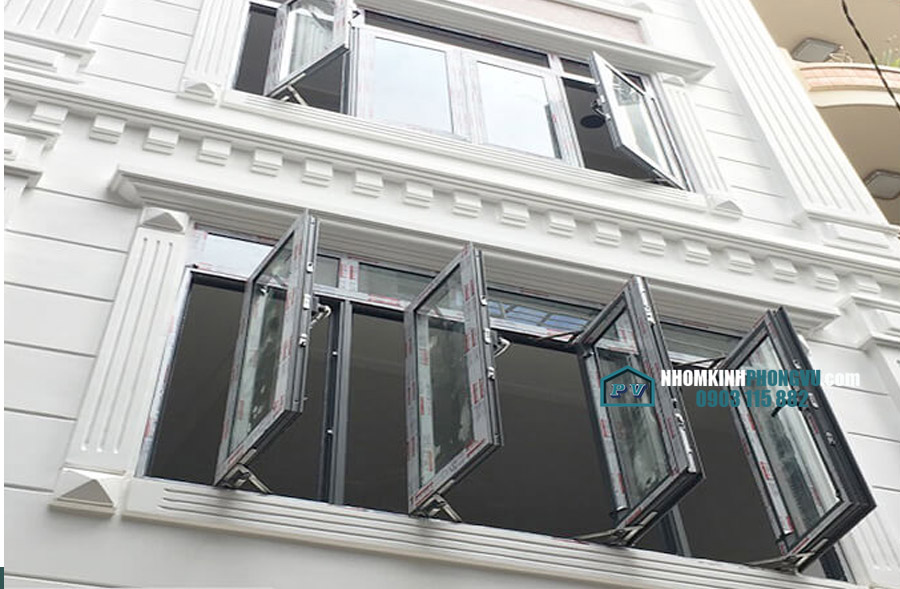 mẫu cửa sổ nhôm xingfa 4 cánh