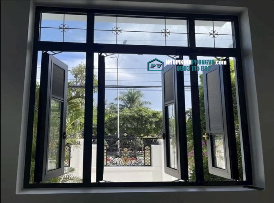 mẫu cửa sổ nhôm xingfa 4 cánh