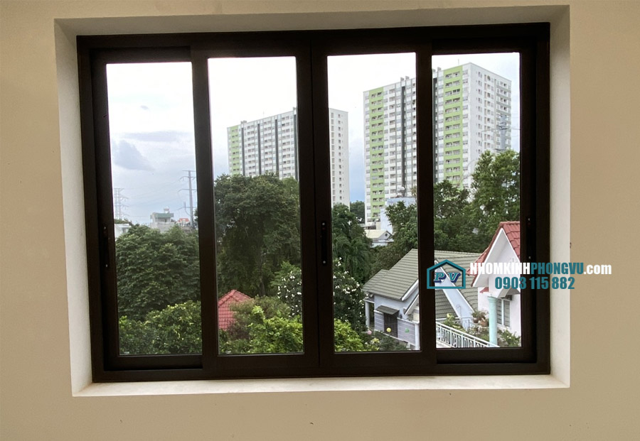 mẫu cửa sổ nhôm xingfa 4 cánh