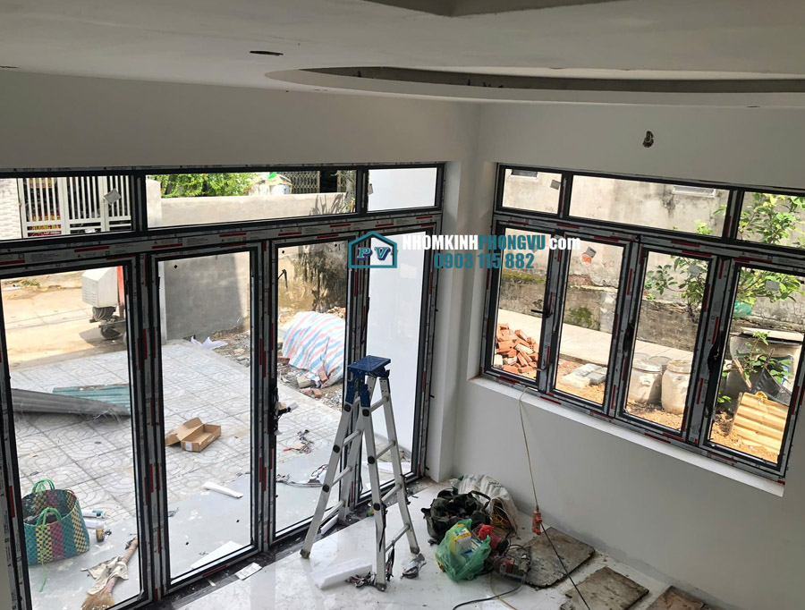 mẫu cửa sổ nhôm xingfa 4 cánh