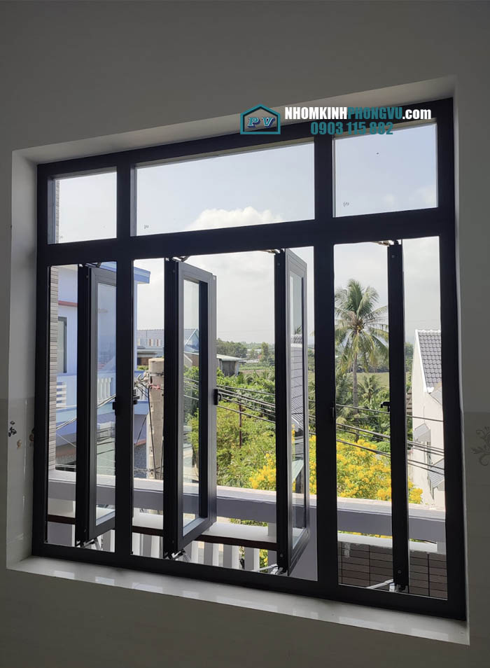 mẫu cửa sổ nhôm xingfa 4 cánh