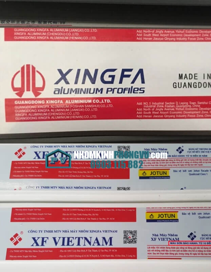 nhôm xingfa