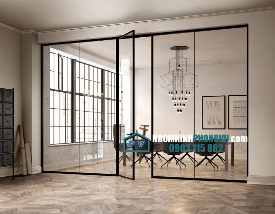 Vách kính cường lực 10mm